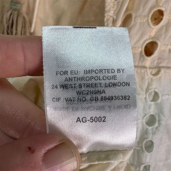 Anthropologie Ollari Ruffled Eyelet Ombré Tank Top XS Multicolor - Picture 12 of 13